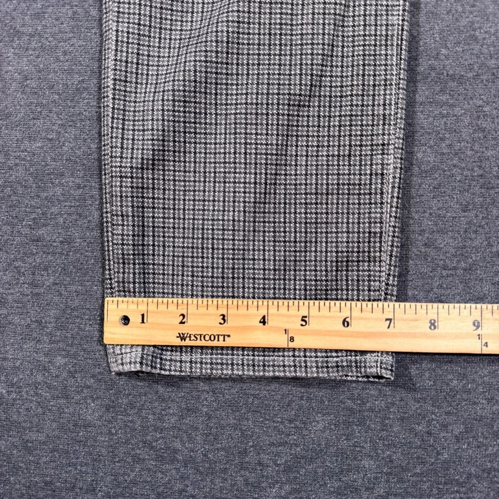 AG Adriano Goldschmied Tellis Pants Mens 36x34 Gray Plaid Modern Slim Fit Chino